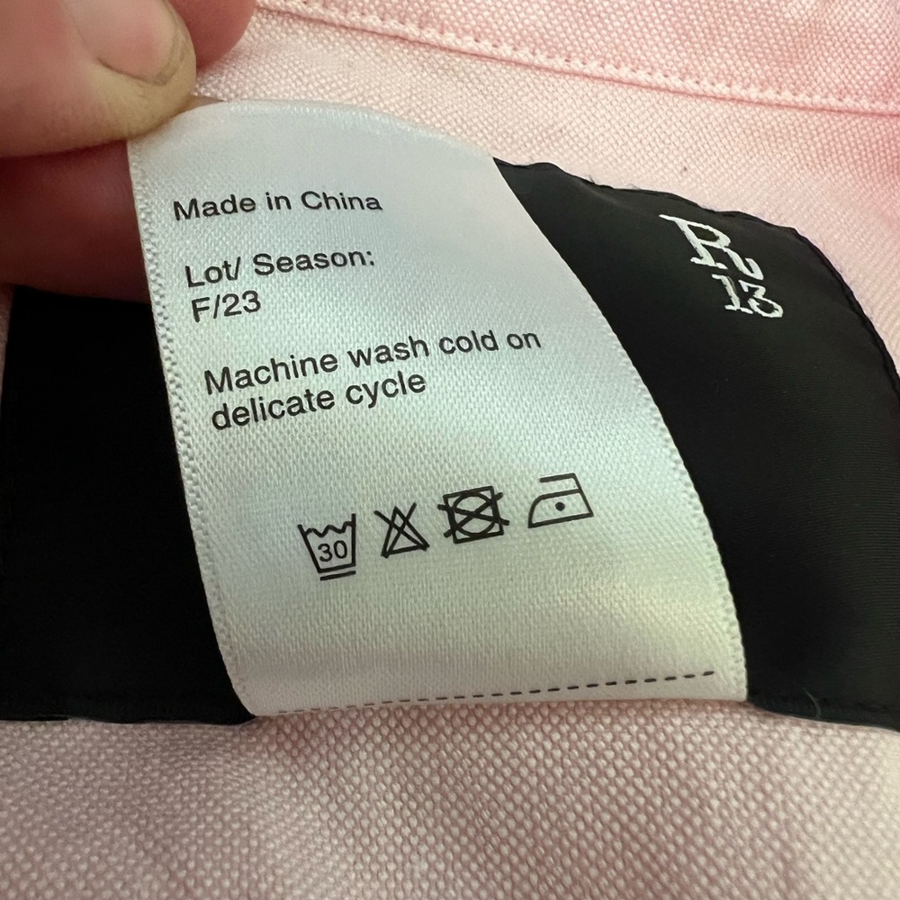 Pink R13 button up - Picture 5 of 7